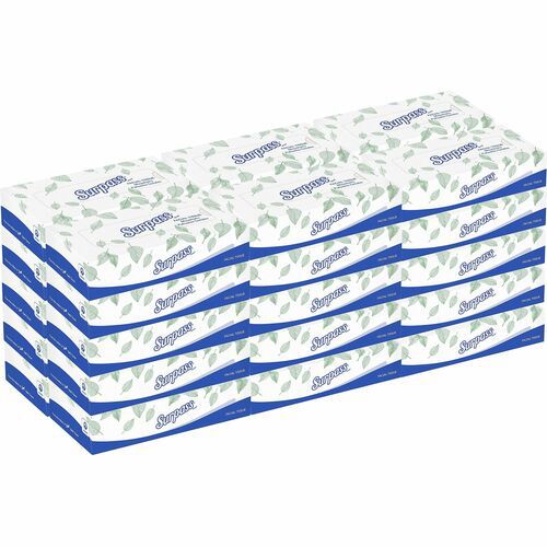 Facial Tissue for Business, 2-Ply, White, Flat Box, 100 Sheets/Box, 30 Boxes/Carton